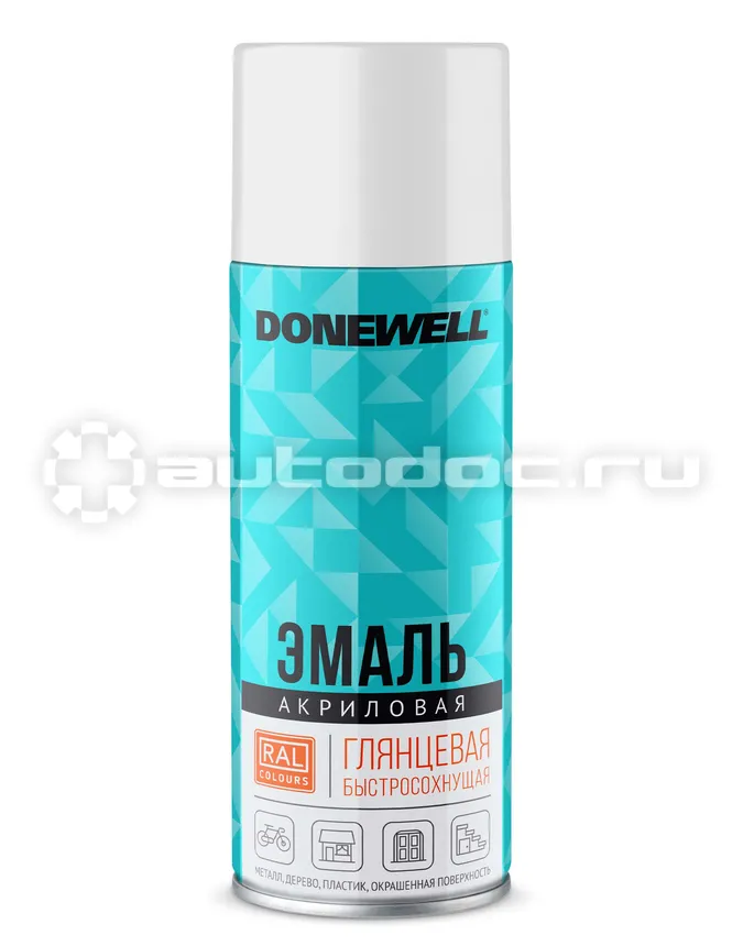 DONEWELL Эмаль универсальная акриловая DONEWELL Белая глянцевая RAL 9003