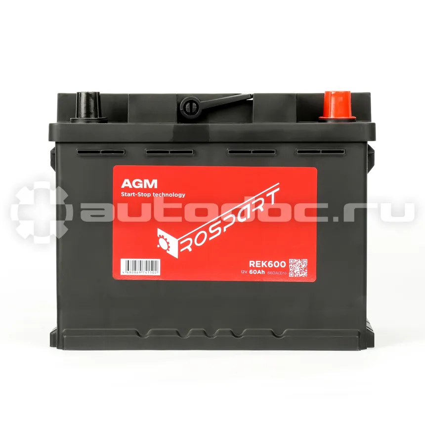 ROSPART Аккумулятор AGM 12V 60Ah 680A 242x175x190 /-+/
