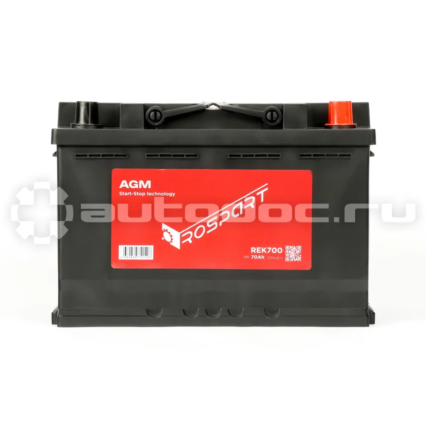 ROSPART Аккумулятор AGM 12V 70Ah 760A 278x175x190 /-+/