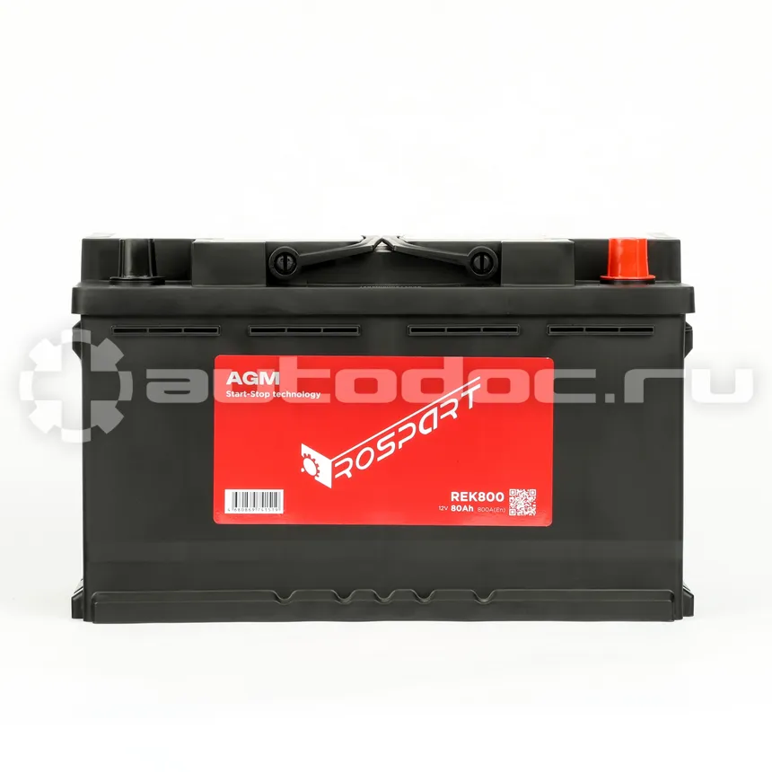 ROSPART Аккумулятор AGM 12V 80Ah 800A 315x175x190 /-+/