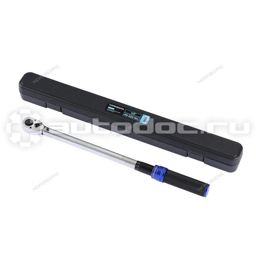NORDBERG Ключ динамометрический 1/2", 40-220 Нм, в кейсе
