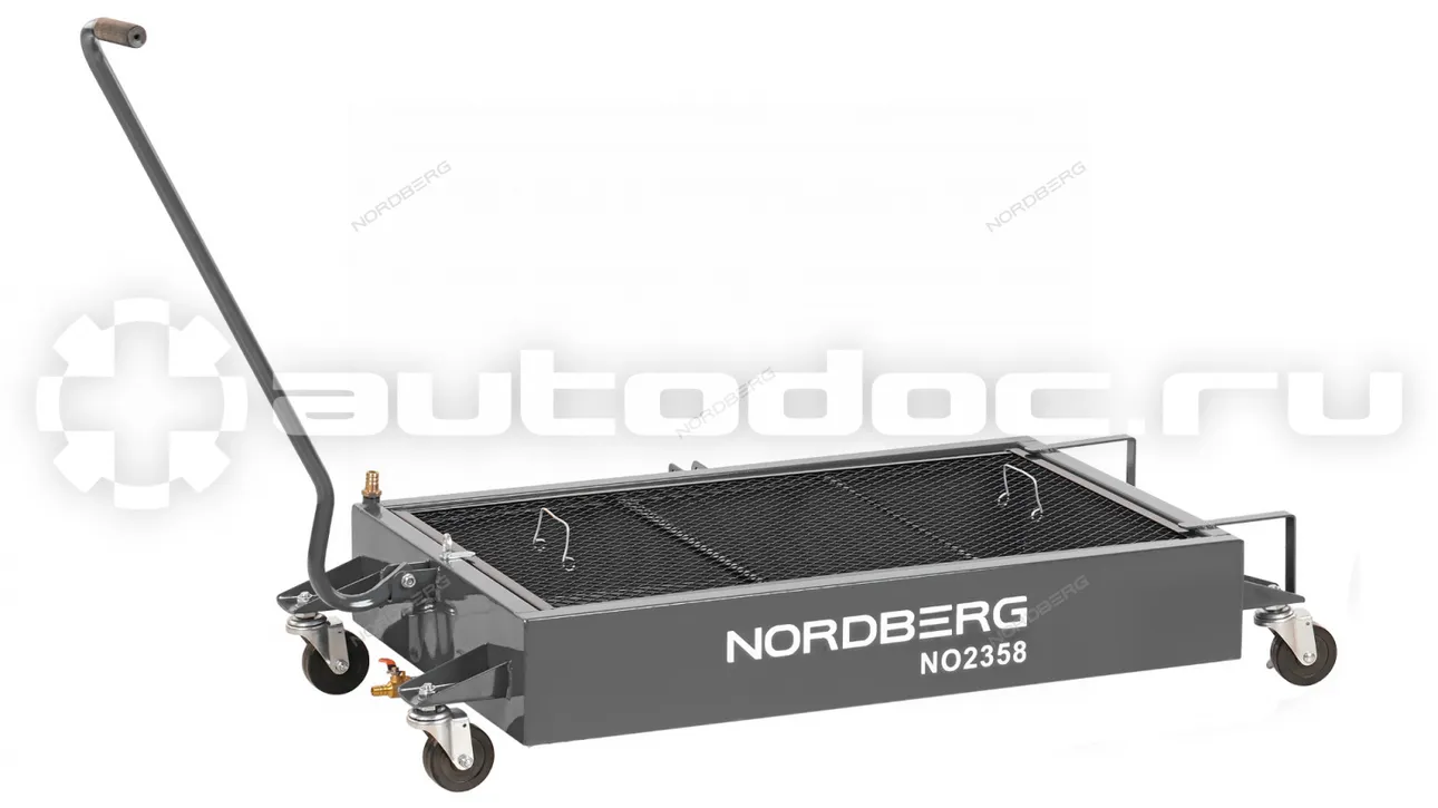 NORDBERG Емкость для сбора масла на колесах, 58 л, серая