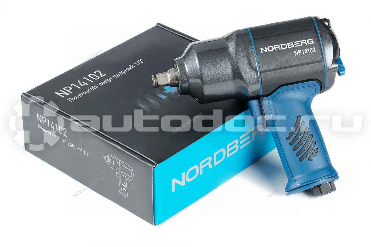 NORDBERG Пневмогайковерт ударный 1/2", 1300 Нм, флажковый переключатель усилия