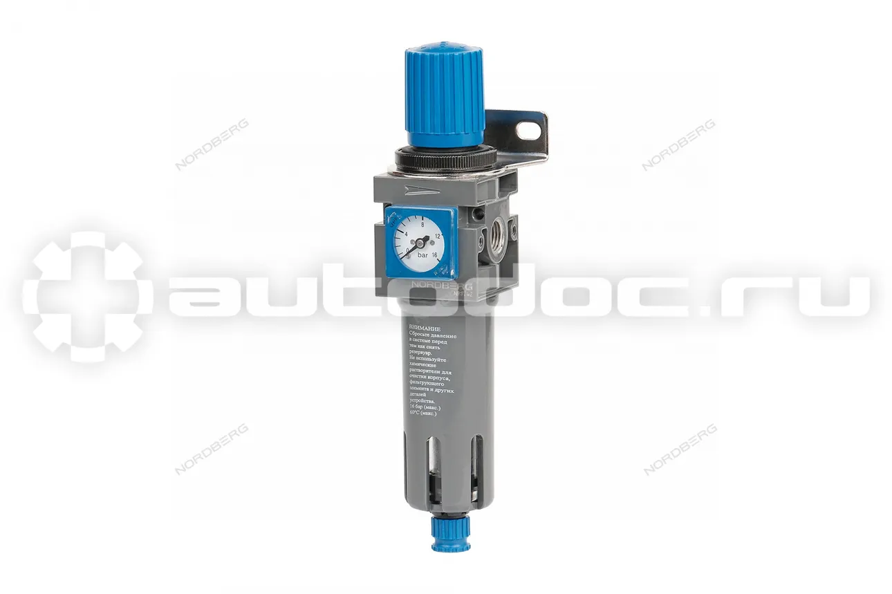 NORDBERG Фильтр воздушный с редуктором, 1/4", 16 бар
