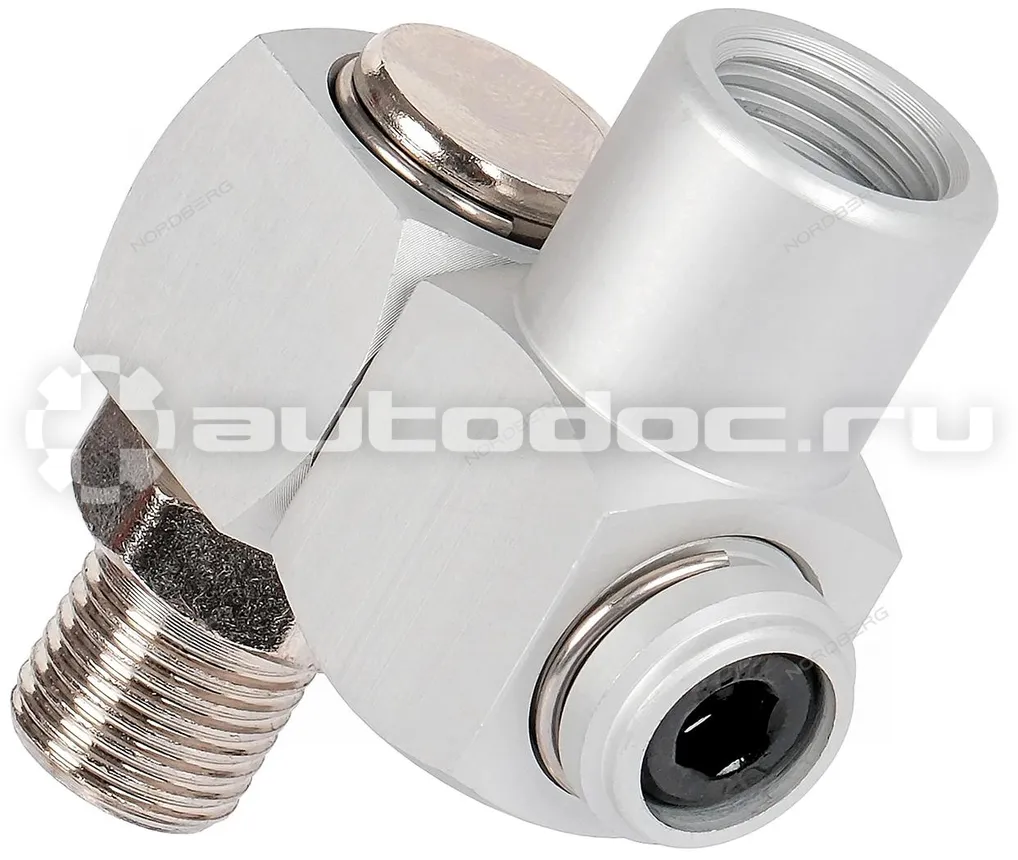 NORDBERG Переходник резьбовой M1/4" - F1/4" шарнирный 360 градусов