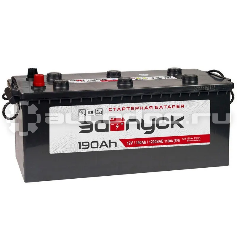 ЗАПУСК Аккумулятор 190Ah R+, 510x218x225, 1100А