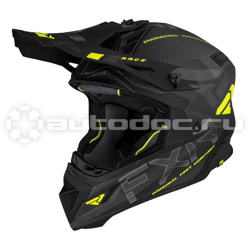 FXR Шлем Helium Carbon Hi Vis/Charcoalcoalcoal, M