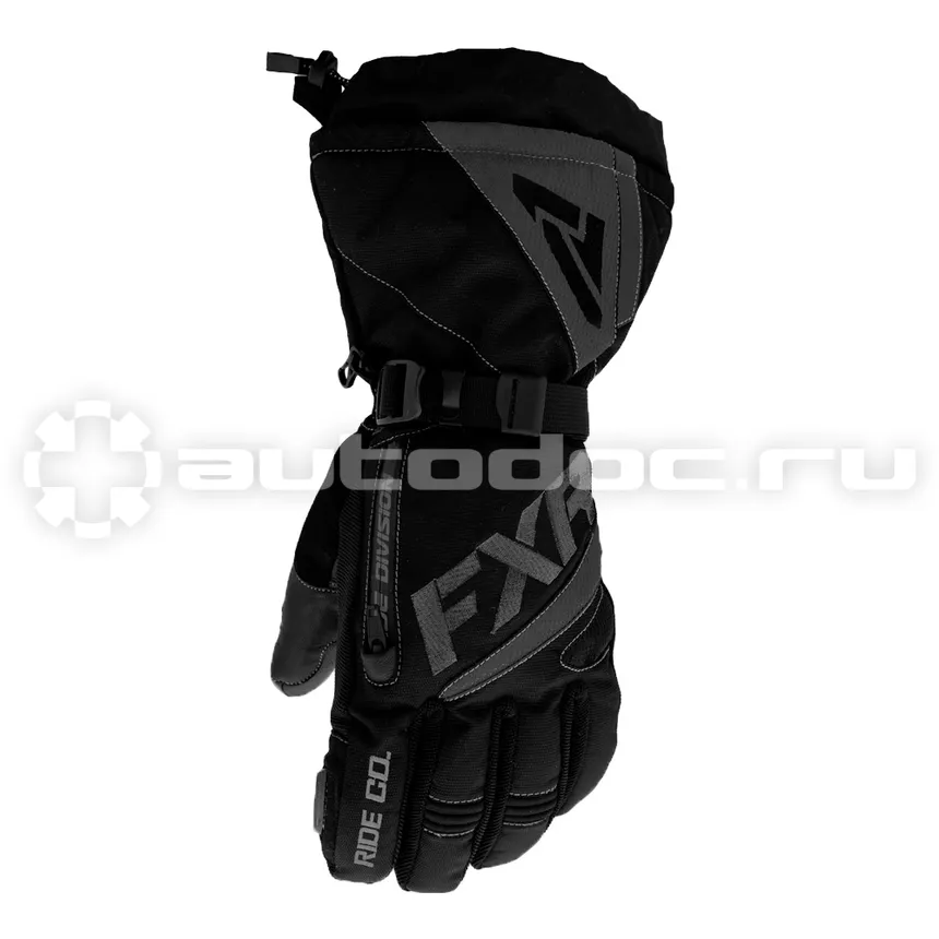 FXR Перчатки Fusion с утеплителем Black/Charcoalcoalcoal, M