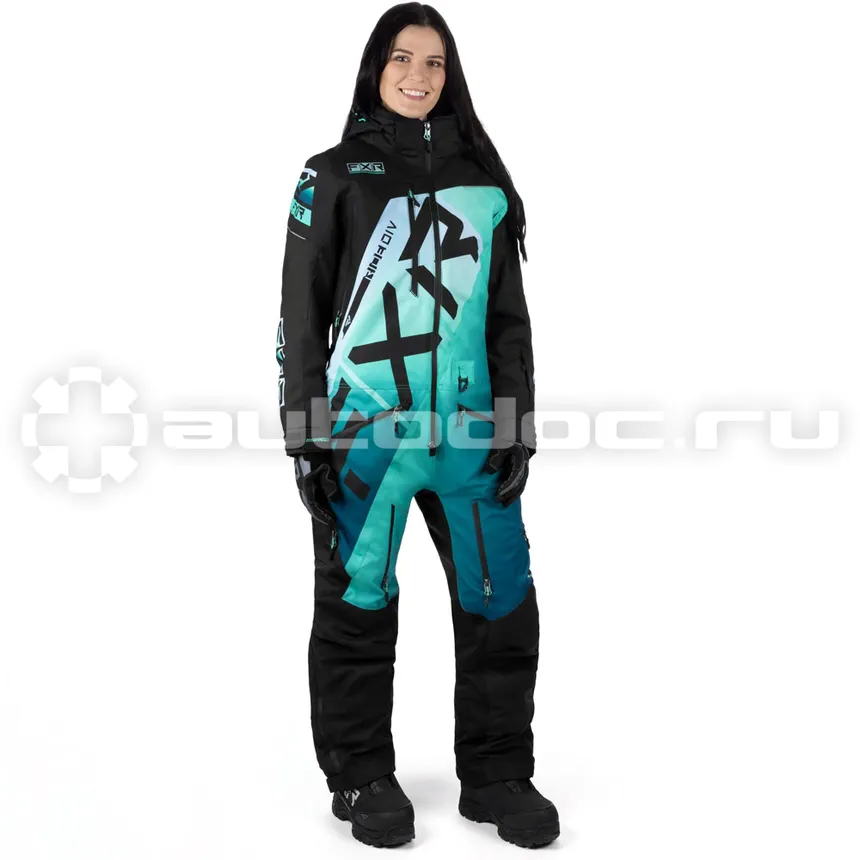 FXR Комбинезон CX F.A.S.T. с утеплителем Black/Mint Fade, 4