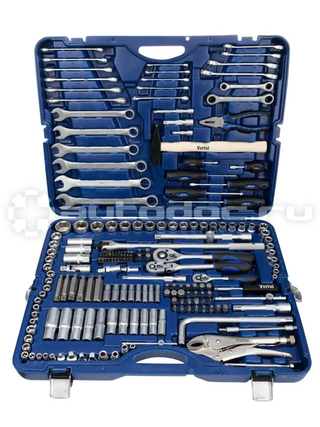VERTUL Набор инструментов 202 предмета 1/4", 3/8" 1/2"