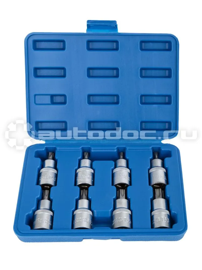 VERTUL Набор головок со вставкой TORX 1/2", длина 55 мм, 8пр.