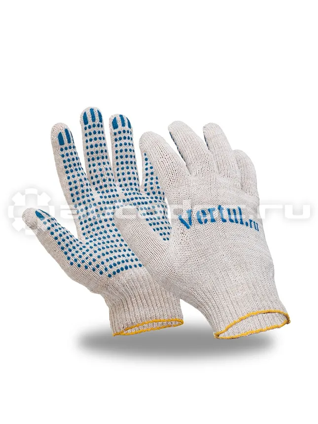 VERTUL Перчатки текстильные х/б с ПВХ 10/5-132