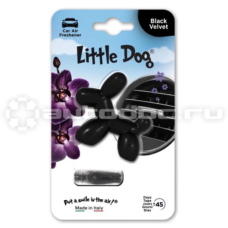 LITTLE JOE Ароматизатор на дефлектор Little Dog Black Velvet (Черный бархат)