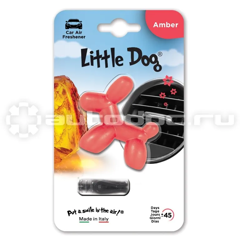 LITTLE JOE Ароматизатор на дефлектор Little Dog Amber (Янтарь)