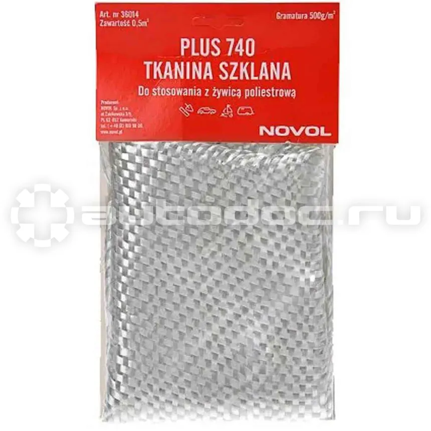 NOVOL Стеклоткань 500 гр/кв.м. 0,5 кв.м. PLUS 740