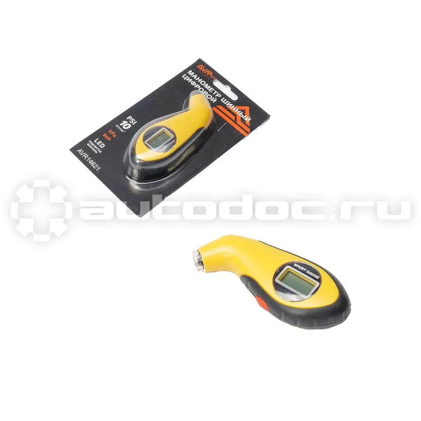 AVRPRO Манометр шин (до 10 атм.)  цифровой пластиковый с подсветкой