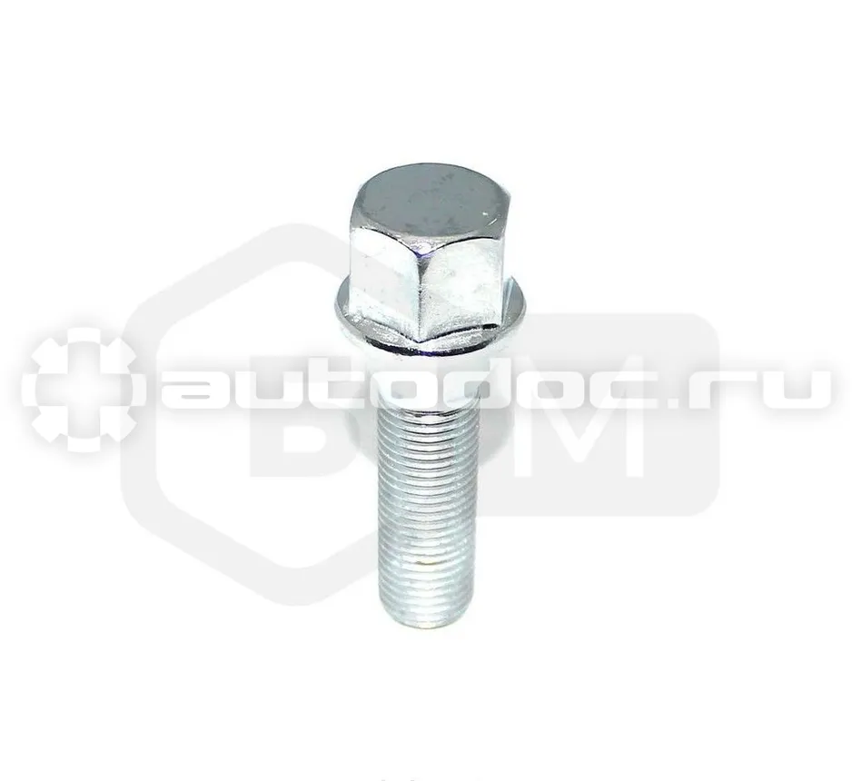 БОЛТМАСТЕР Болт колесный, конус M12 ? 1.25 ? 32, ключ 17 мм, Хром